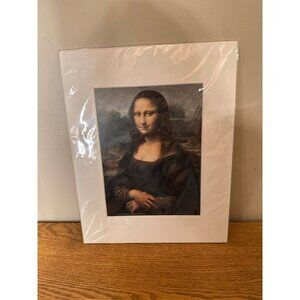 NEW Mona Lisa window card Leonardo divinci louvre print art